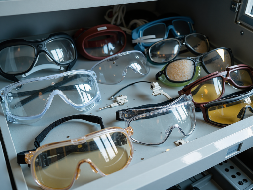 Various functional sunglasses including polarized lenses, sporty designs, showing different frame styles and lens types